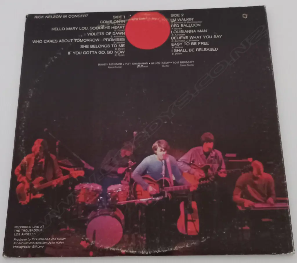Ricky Nelson (2), Rick Nelson In Concert Image 1++